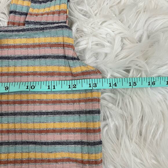 American Eagle Square Neck Ribbed Striped Tank Top Size Small - Picture 5 of 6